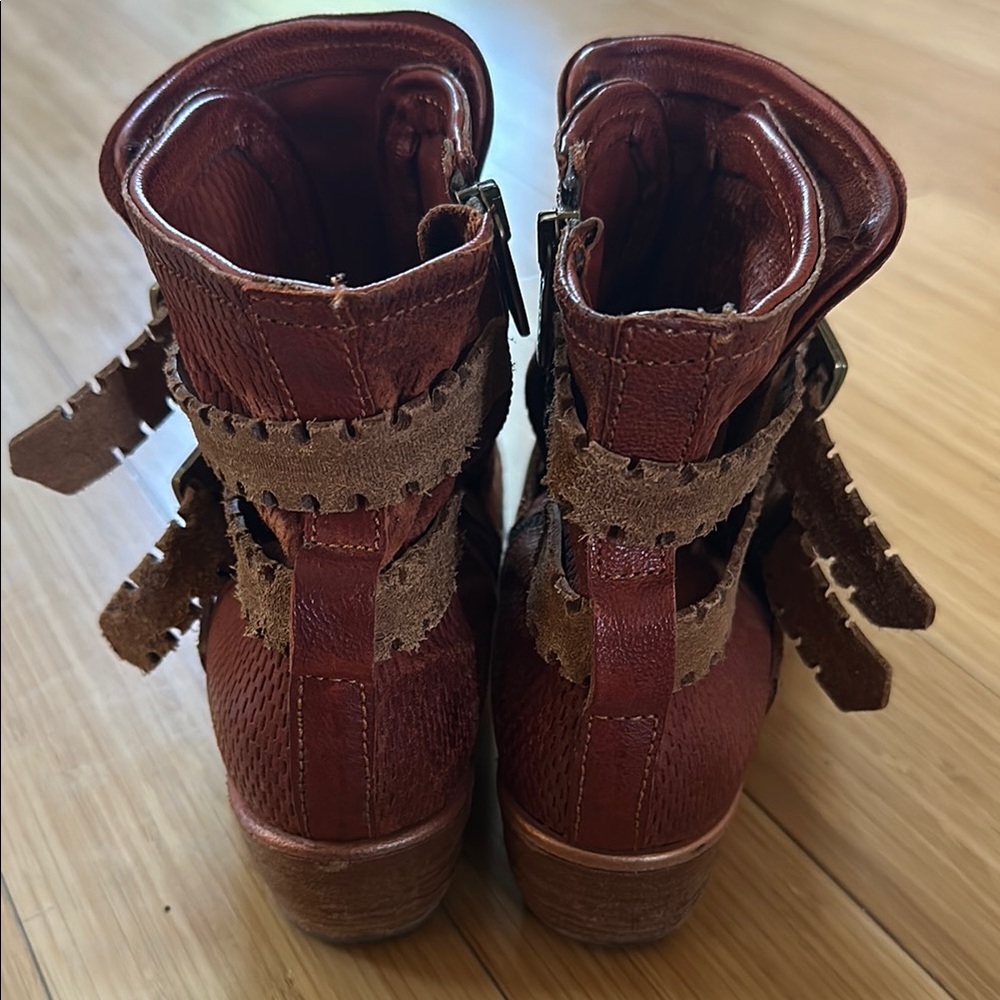 A.S.98 Phoenix Women's Leather Ankle Boots in Rust & Tan, Womens EU 38 - Picture 8 of 9